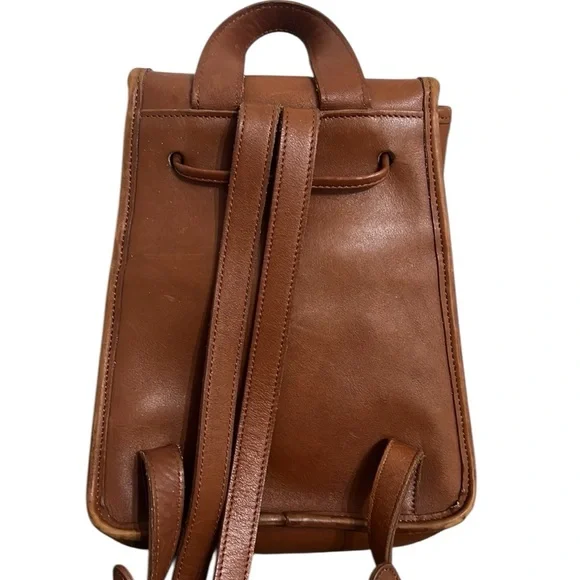 Vintage Coach Leather Mini Backpack Brown Gold Turn Lock 9960 Adjustable Straps - Picture 7 of 16